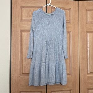 Gray Long Sleeve Dress